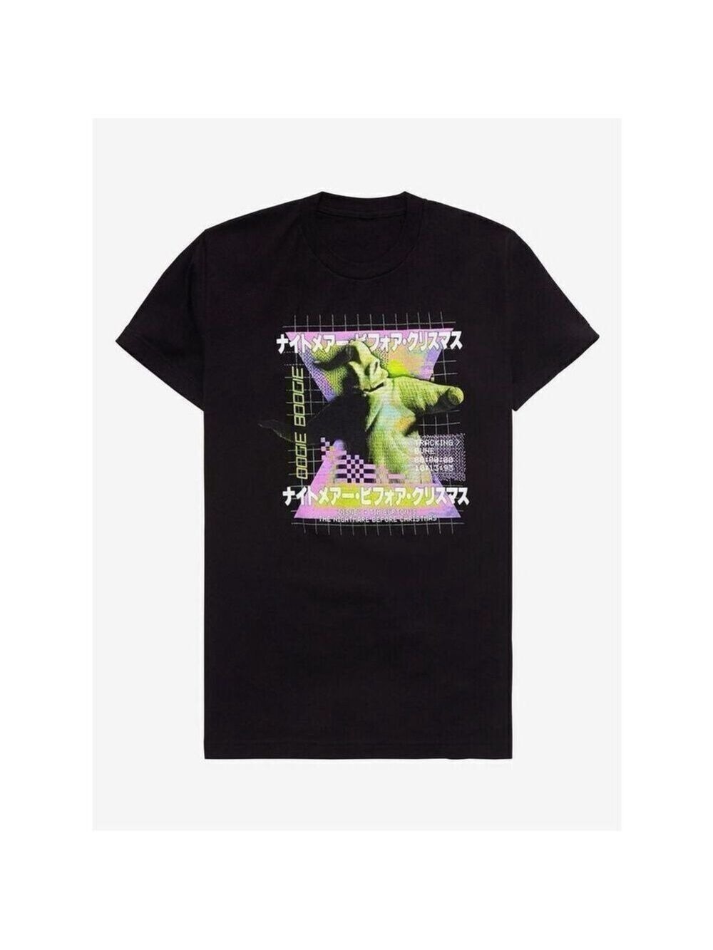 The Nightmare Before Christmas Oogie Boogie Glitch Art Boyfriend Fit Girls Tee